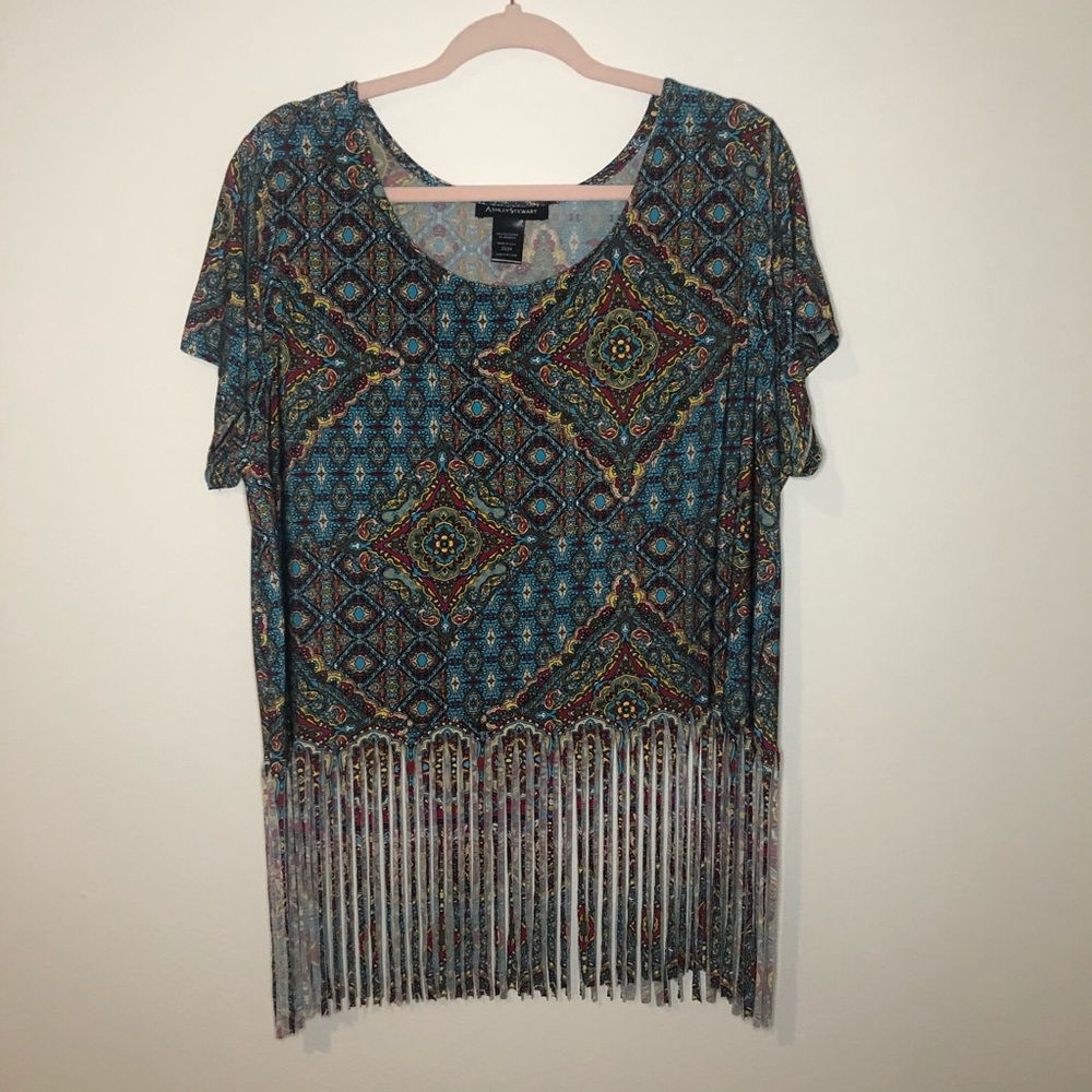Ashley Stewart Fringe Top Size 22/24